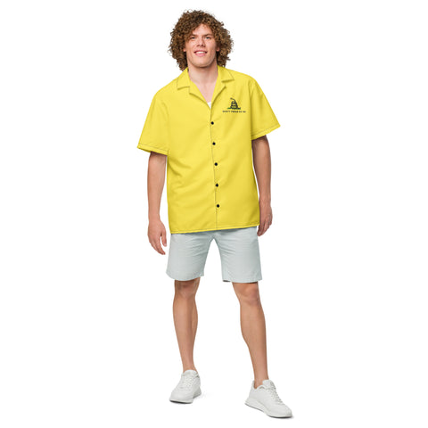 Unleash Your Patriotism with the Yellow Gadsden Flag Button-Up Shirt