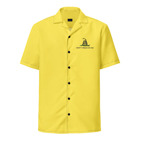 Unleash Your Patriotism with the Yellow Gadsden Flag Button-Up Shirt