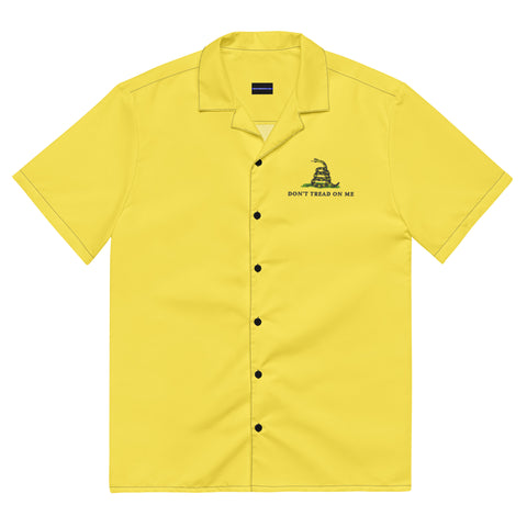 Unleash Your Patriotism with the Yellow Gadsden Flag Button-Up Shirt