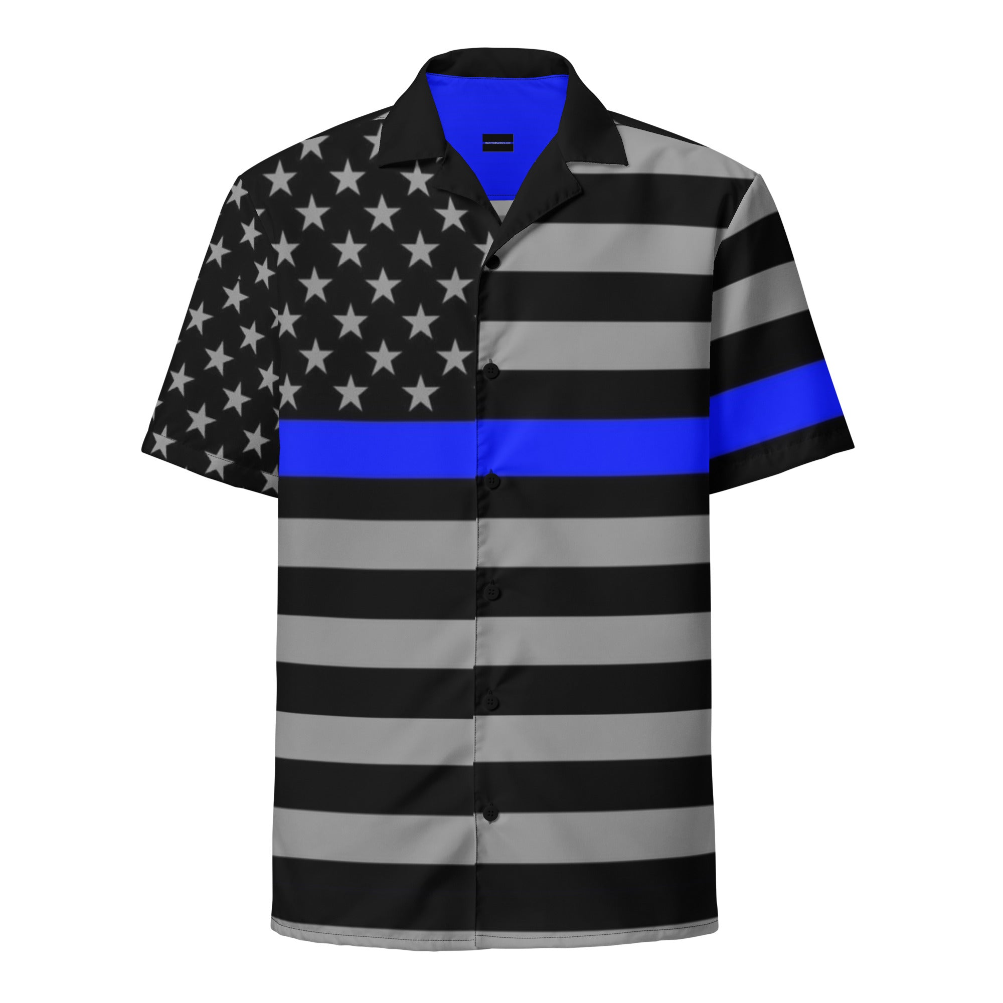 Elevate Your Wardrobe with Our Subdued Thin Blue Line Unisex Button-Up Shirt