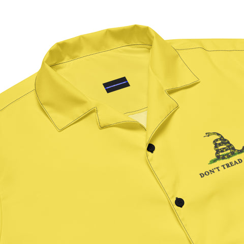 Unleash Your Patriotism with the Yellow Gadsden Flag Button-Up Shirt