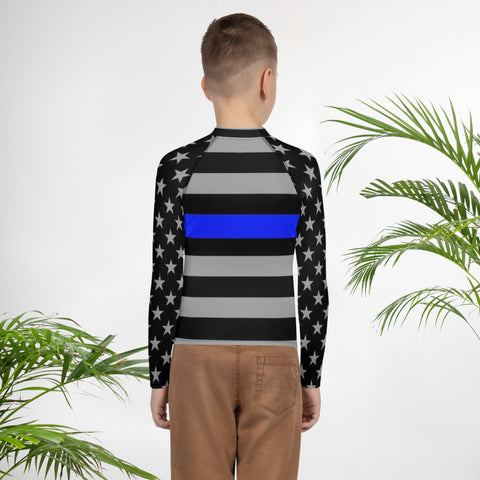 Introducing the Thin Blue Line Youth Long Sleeved Rash Guard