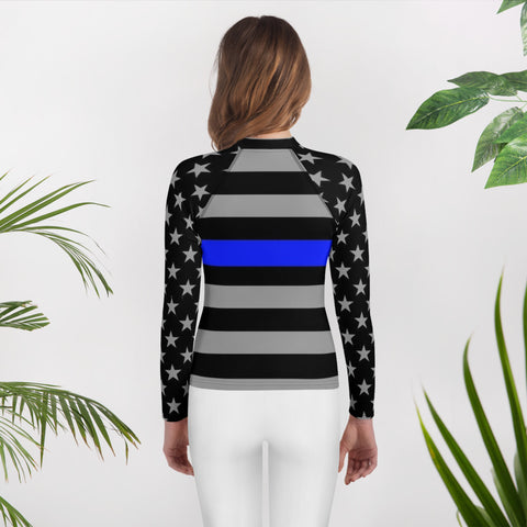 Introducing the Thin Blue Line Youth Long Sleeved Rash Guard