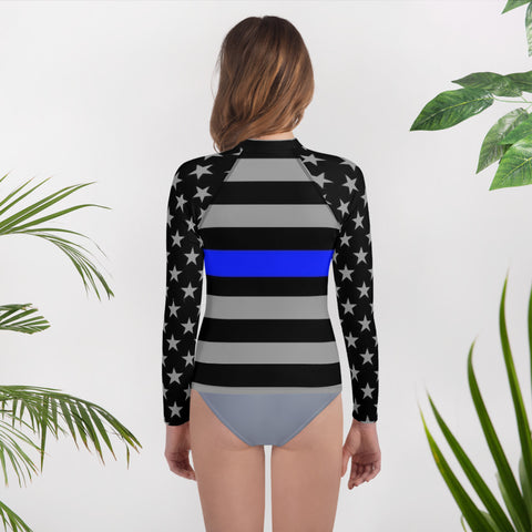 Introducing the Thin Blue Line Youth Long Sleeved Rash Guard