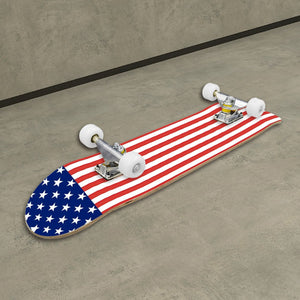 American Flag Inspired High-Quality Complete Skateboard - Patriotic Fun