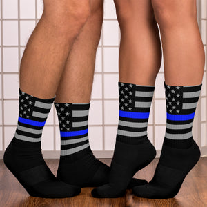 Thin Blue Line Flag Socks (Style-2)