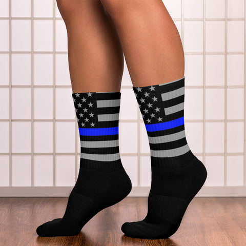 Thin Blue Line Flag Socks (Style-2)