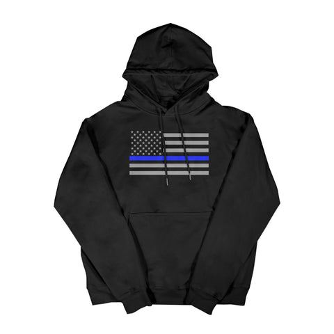 Thin Blue Line Flag Women's Hoodie – Police Support Apparel