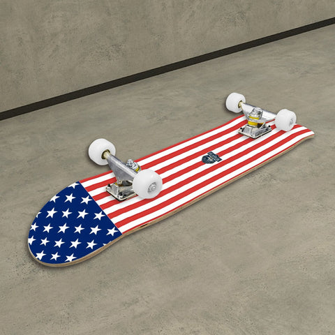 American Flag Inspired High-Quality Complete Skateboard - Patriotic Fun