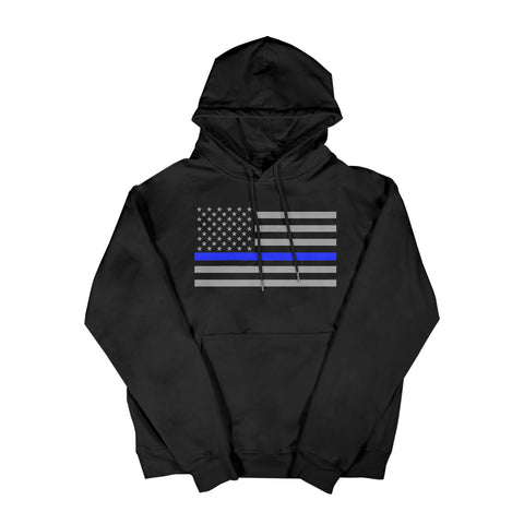 Thin Blue Line Flag Men's Hoodie – Police Support Apparel