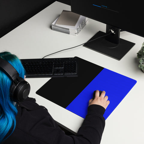 Elevate Your Gaming Setup with Blue and Black Gaming Mouse Pad - Honoring Law Enforcement