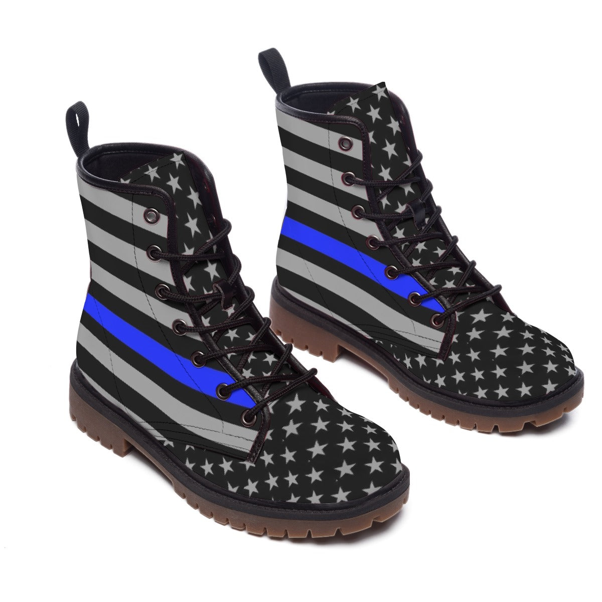 Thin Blue Line Flag Women's Boots - Stylish Support and Comfort