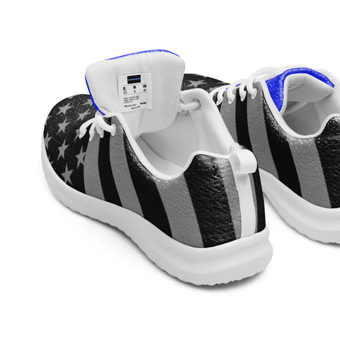 Thin Blue Line Flag Men's Athletic Shoes: Honoring Law Enforcement with Style