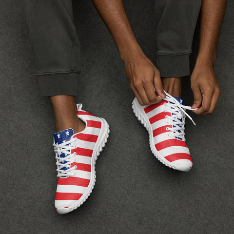 Walk with Pride- American Flag Men’s Athletic Shoes Style-2