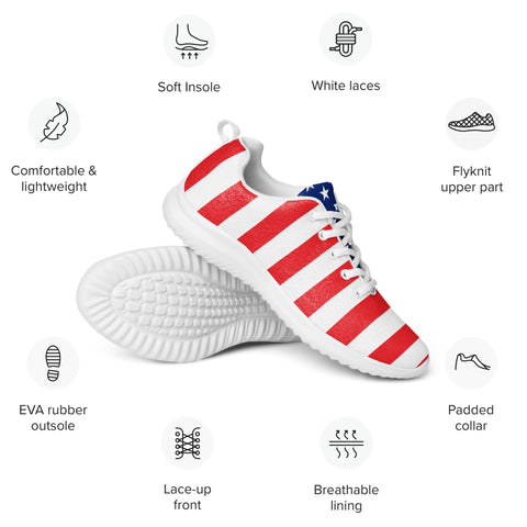 Walk with Pride- American Flag Men’s Athletic Shoes Style-2