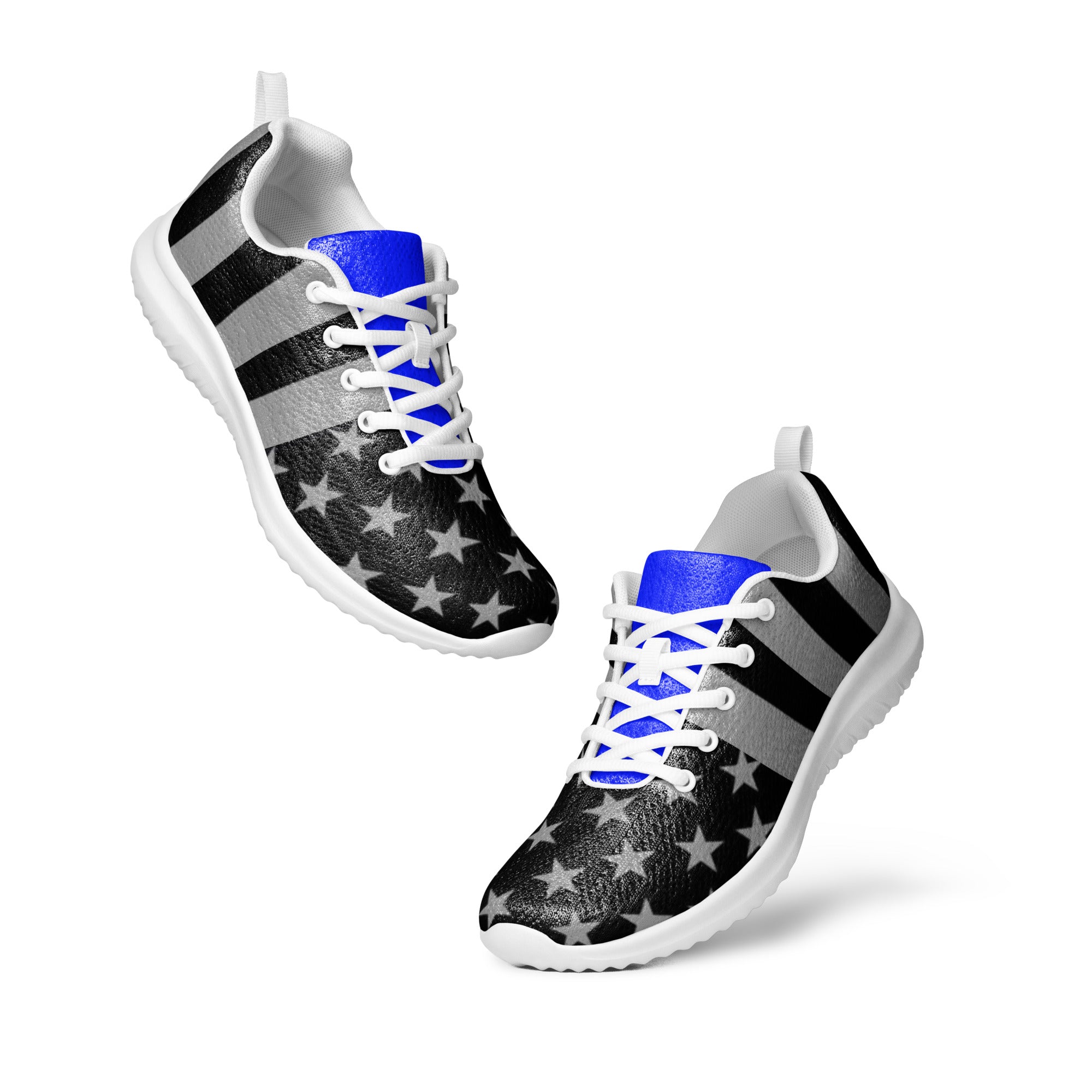 Thin Blue Line Flag Men's Athletic Shoes: Honoring Law Enforcement with Style