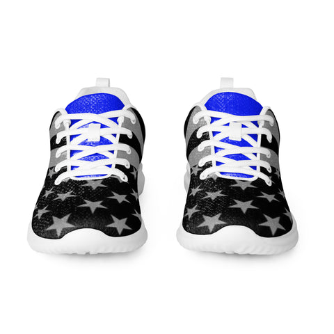 Thin Blue Line Flag Men's Athletic Shoes: Honoring Law Enforcement with Style