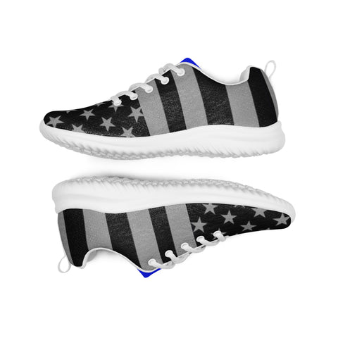 Thin Blue Line Flag Men's Athletic Shoes: Honoring Law Enforcement with Style