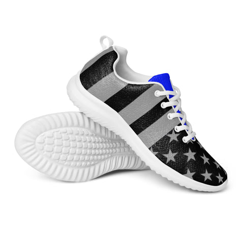 Thin Blue Line Flag Men's Athletic Shoes: Honoring Law Enforcement with Style