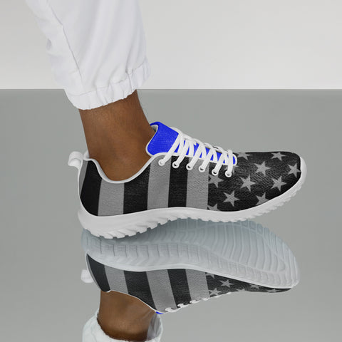 Thin Blue Line Flag Men's Athletic Shoes: Honoring Law Enforcement with Style