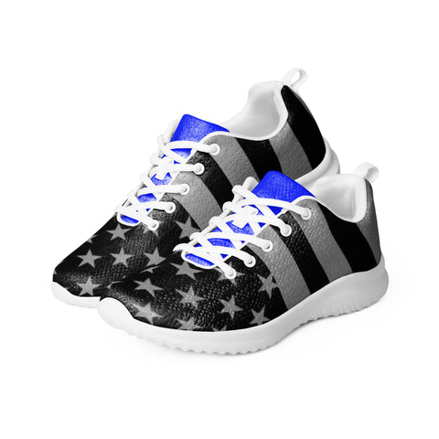 Thin Blue Line Flag Men's Athletic Shoes: Honoring Law Enforcement with Style