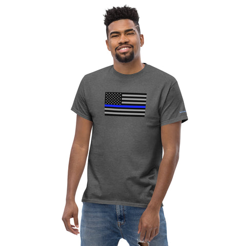 Guardian Tribute, Unisex Tee | Support Law Enforcement Thin Blue Line Flag