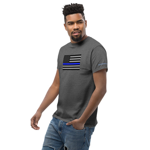 Guardian Tribute, Unisex Tee | Support Law Enforcement Thin Blue Line Flag