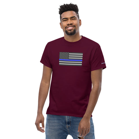 Guardian Tribute, Unisex Tee | Support Law Enforcement Thin Blue Line Flag