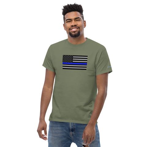 Guardian Tribute, Unisex Tee | Support Law Enforcement Thin Blue Line Flag