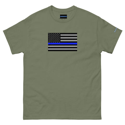 Guardian Tribute, Unisex Tee | Support Law Enforcement Thin Blue Line Flag