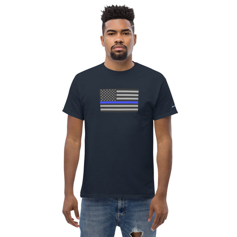 Guardian Tribute, Unisex Tee | Support Law Enforcement Thin Blue Line Flag