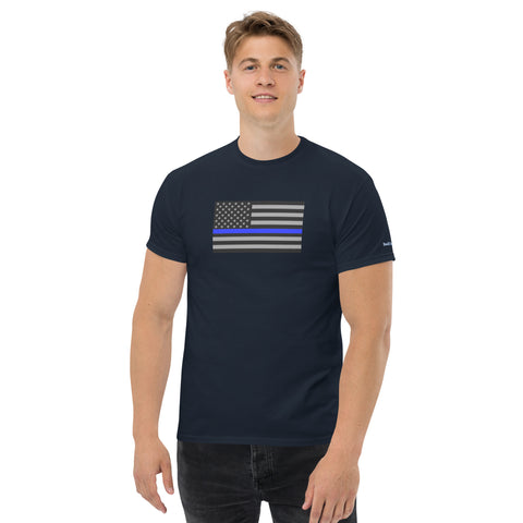 Guardian Tribute, Unisex Tee | Support Law Enforcement Thin Blue Line Flag