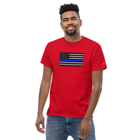 Guardian Tribute, Unisex Tee | Support Law Enforcement Thin Blue Line Flag