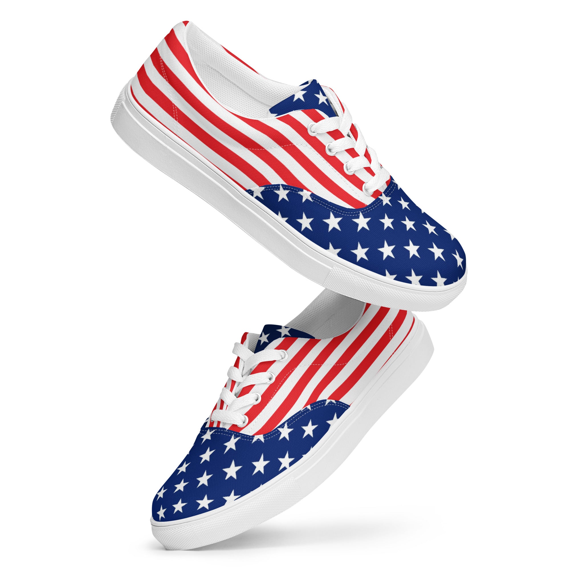 Stride in Style with American Pride: The Men's  Lace-Up Freedom Sneaker