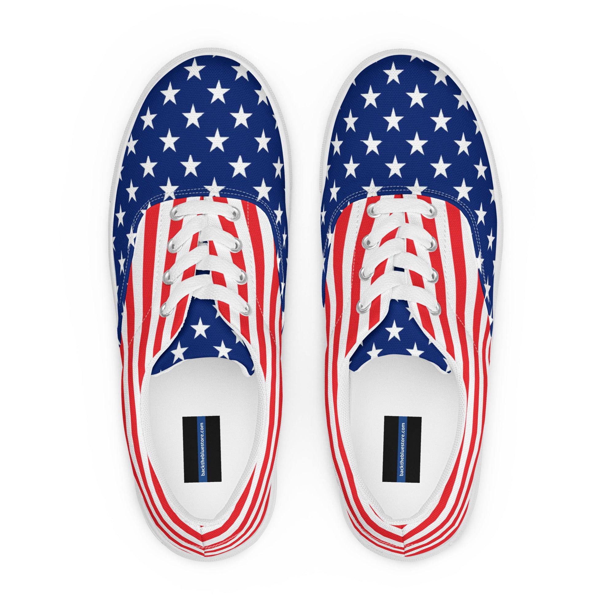 Stride in Style with American Pride: The Men's  Lace-Up Freedom Sneaker