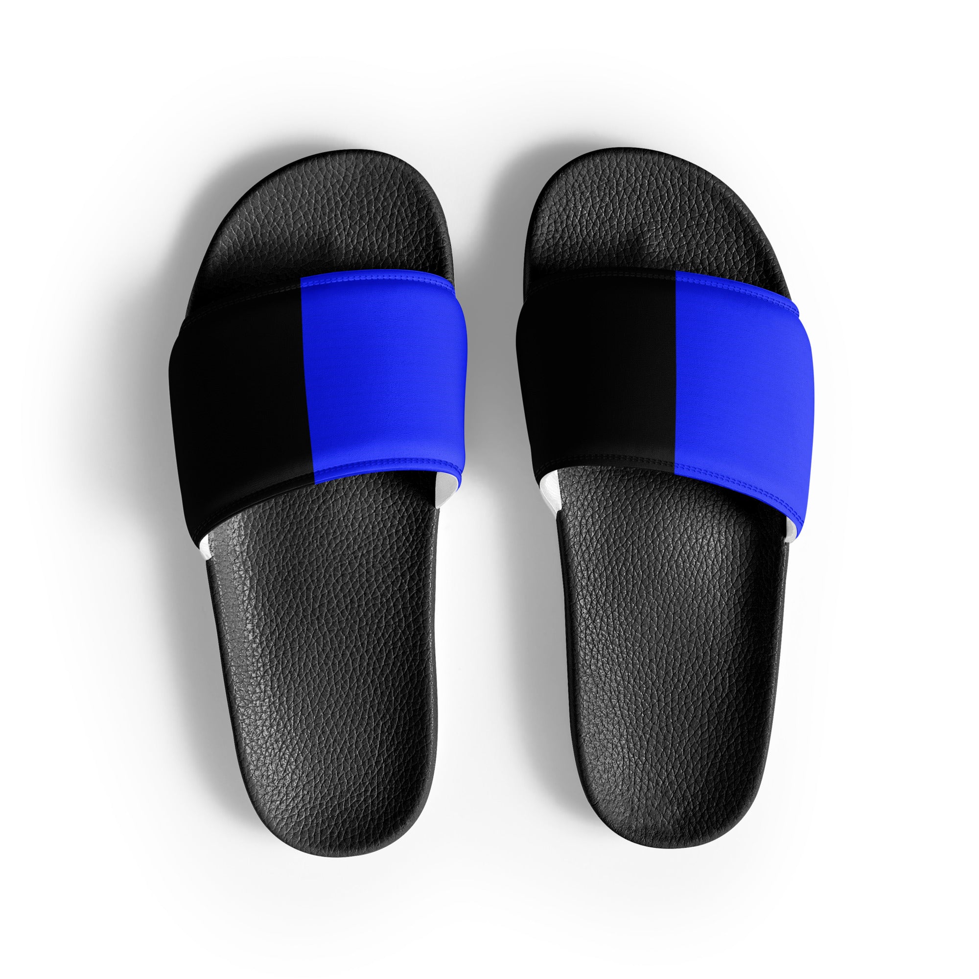 Thin Blue Line Blue and Black Men’s slides style 5