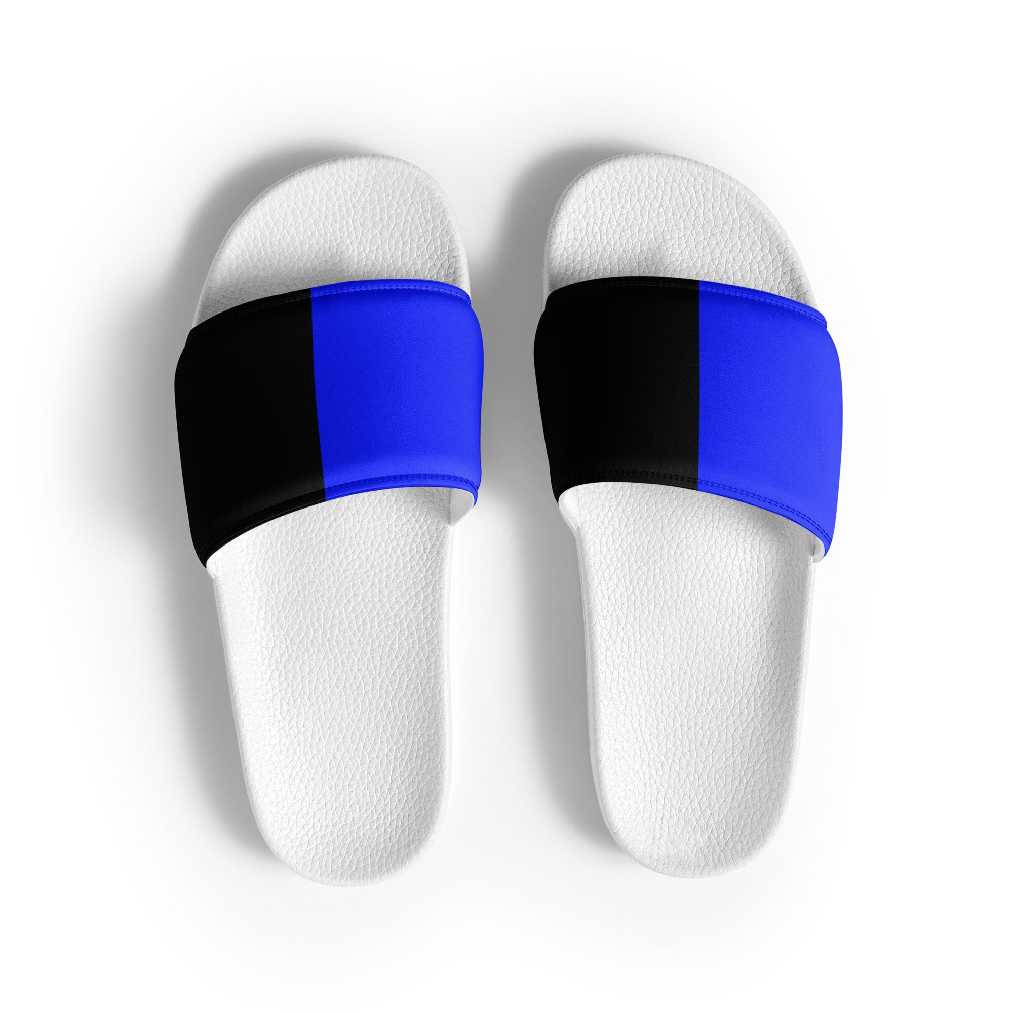 Thin Blue Line Blue and Black Men’s slides style 5