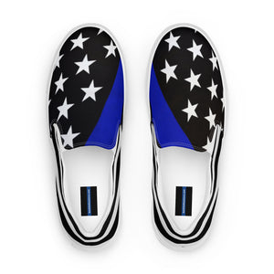 Men's Thin Blue Line Flag Slip-On Sneakers