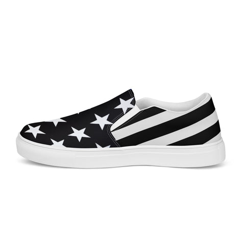 Men's Thin Blue Line Flag Slip-On Sneakers