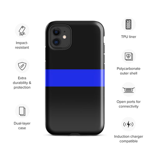 Thin Blue Line Tough Case for iPhone® Back The Blue