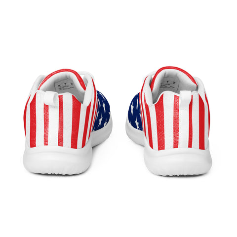 Step in Patriotism with American Flag Style Women's Athletic Shoes | BackTheBlueStore