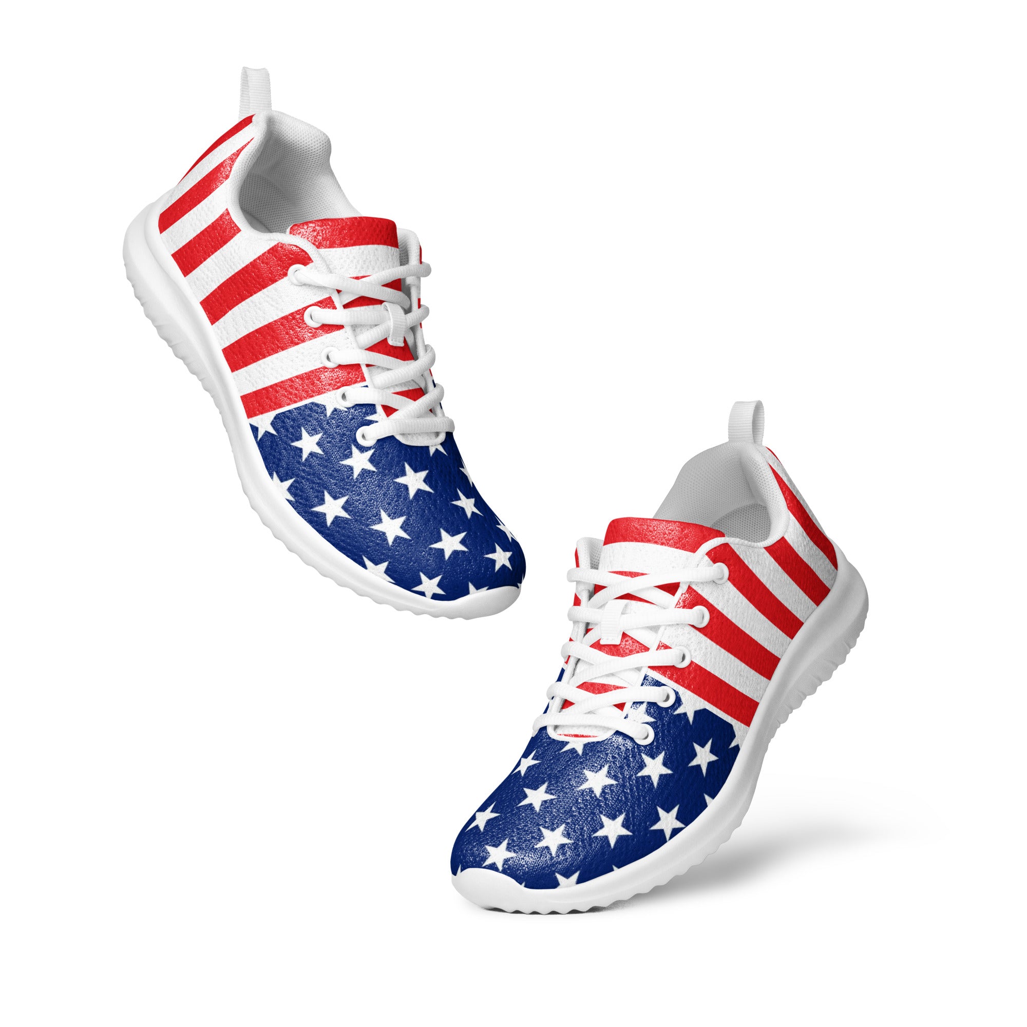 Step in Patriotism with American Flag Style Women's Athletic Shoes | BackTheBlueStore