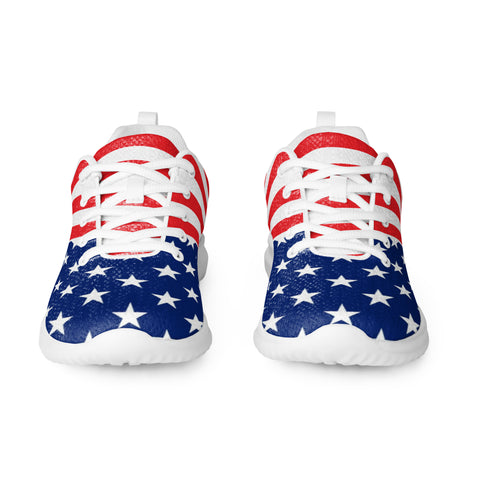 Step in Patriotism with American Flag Style Women's Athletic Shoes | BackTheBlueStore