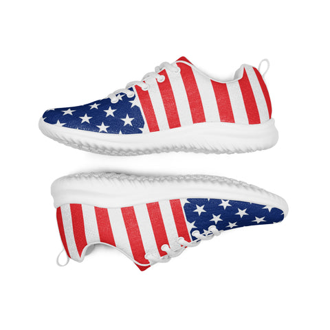 Step in Patriotism with American Flag Style Women's Athletic Shoes | BackTheBlueStore