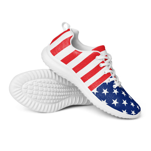 Step in Patriotism with American Flag Style Women's Athletic Shoes | BackTheBlueStore