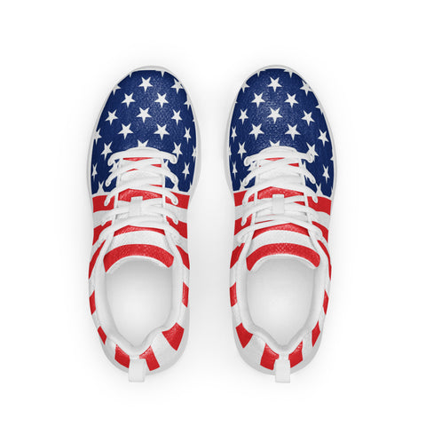 Step in Patriotism with American Flag Style Women's Athletic Shoes | BackTheBlueStore