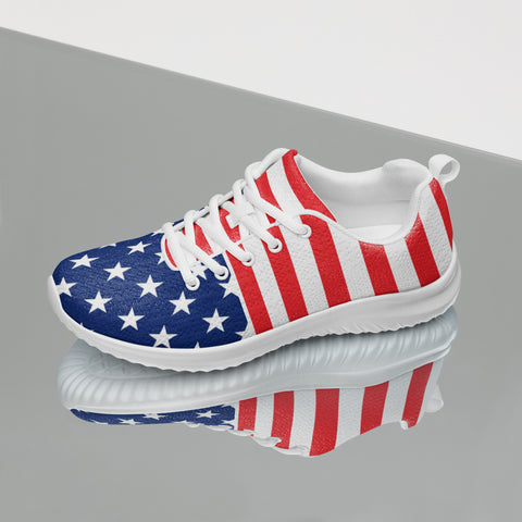 Step in Patriotism with American Flag Style Women's Athletic Shoes | BackTheBlueStore