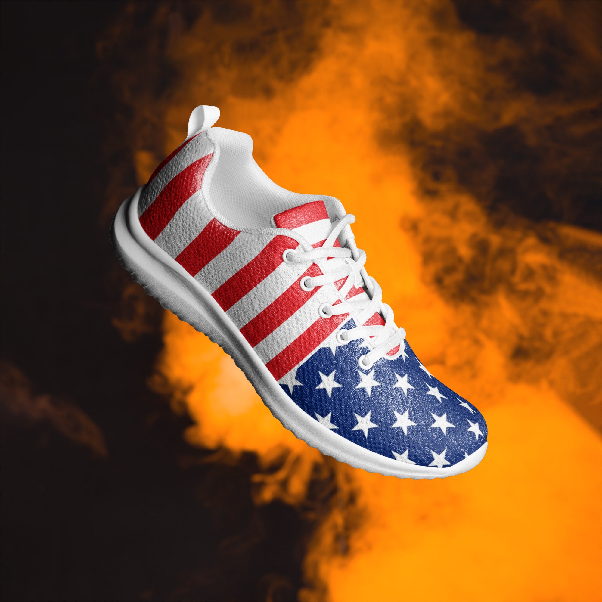 Step in Patriotism with American Flag Style Women's Athletic Shoes | BackTheBlueStore