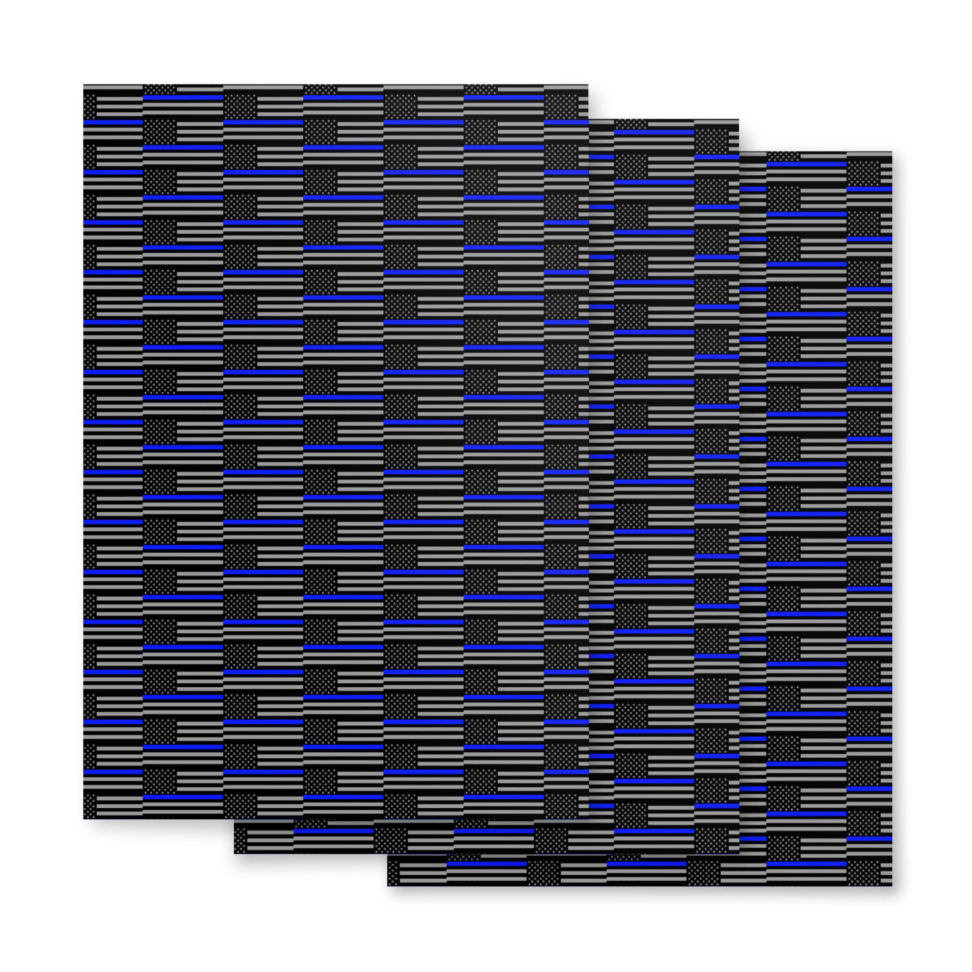 Support Police with Thin Blue Line Flags Gift-Wrapping paper sheets