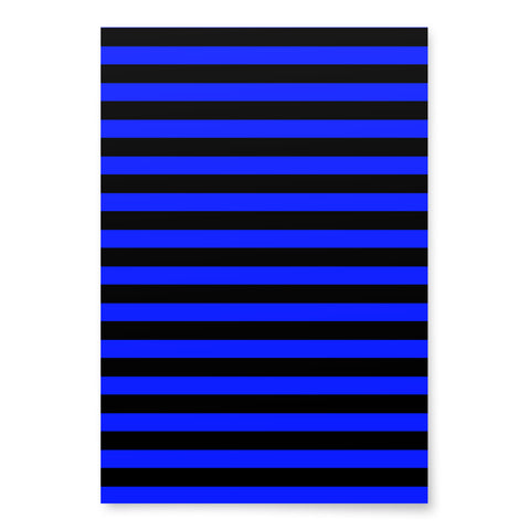 Law Enforcement Appreciation Premium Gift Wrapping Paper Sheets black and blue striped